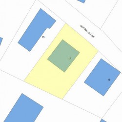17 Central Close, Newton MA  02466-2305 plot plan