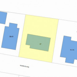 67 Warwick Rd, Newton MA 02465-1723 plot plan