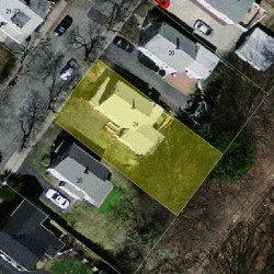 24 Chandler Pl, Newton MA 02464-1402 aerial view