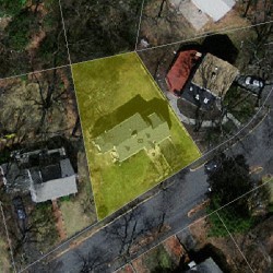 83 Roundwood Rd, Newton MA  02464-1218 aerial view