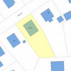 24 Paul St, Newton MA  02459-2451 plot plan