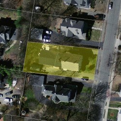 71 Walker St, Newton MA 02460-1519 aerial view