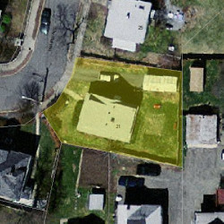 21 Prairie Ave, Newton MA 02466-2103 aerial view