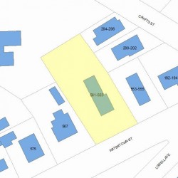 563 Watertown St, Newton MA  02460-1320 plot plan