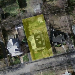 43 Stearns St, Newton MA  02459-2441 aerial view