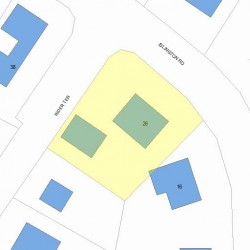 26 Islington Rd, Newton MA 02466-1006 plot plan