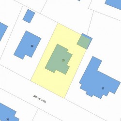 25 Berwick Rd, Newton MA  02459-2122 plot plan