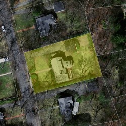 38 Gammons Rd, Newton MA  02468-1216 aerial view