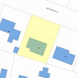 67 Maplewood Ave, Newton MA 02459-2527 plot plan