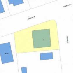 3 Winona St, Newton MA  02466-1417 plot plan