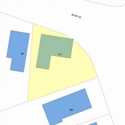 357 Cherry St, Newton MA  02465-1831 plot plan
