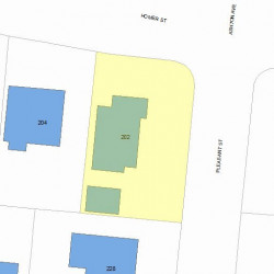 202 Homer St, Newton MA  02459-1435 plot plan
