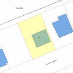 29 Kensington Ave, Newton MA 02465-1313 plot plan