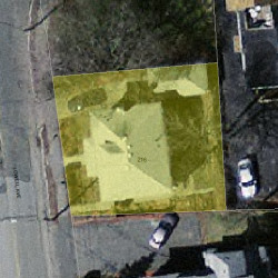 216 Lowell Ave, Newton MA 02460-1833 aerial view