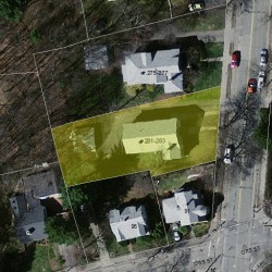 281 Lowell Ave, Newton MA 02460-1821 aerial view