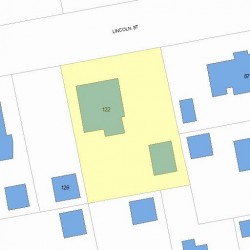 122 Lincoln St, Newton MA 02461-1528 plot plan