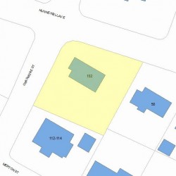 102 Grasmere St, Newton MA  02458-2213 plot plan