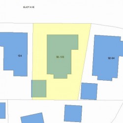 100 Eliot Ave, Newton MA 02465-1728 plot plan