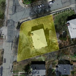 5 Columbia Ave, Newton MA 02464-1226 aerial view