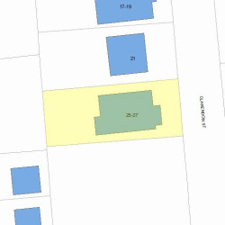 27 Clarendon St, Newton MA 02460-2020 plot plan