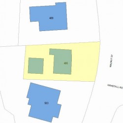 495 Walnut St, Newton MA  02460-2281 plot plan