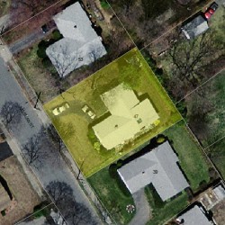 47 Mosman St, Newton MA  02465-1303 aerial view