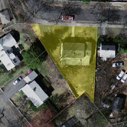 58 Walnut Pl, Newton MA  02460-1819 aerial view