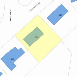 283 Country Club Rd, Newton MA  02459-3148 plot plan