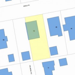 52 Erie Ave, Newton MA 02461-1514 plot plan
