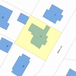 21 Merrill Rd, Newton MA 02459-1320 plot plan