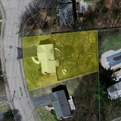 61 Arlo Rd, Newton MA 02464-1002 aerial view