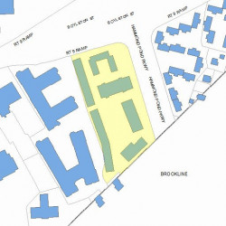 136 Boylston St, Newton MA plot plan