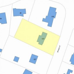529 Parker St, Newton MA 02459-2973 plot plan