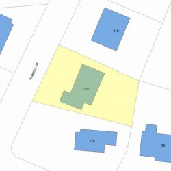 116 Farwell St, Newton MA  02460-1067 plot plan