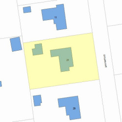 21 Sylvan Ave, Newton MA  02465-3015 plot plan