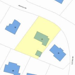 25 Fenwick Rd, Newton MA  02468-2214 plot plan