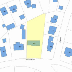 435 Wolcott St, Newton MA 02466-1520 plot plan