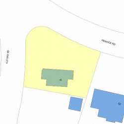 45 Fenwick Rd, Newton MA 02468-2214 plot plan