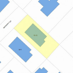 13 Broadway Ter, Newton MA  02460-1404 plot plan