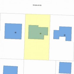 88 Oakdale Rd, Newton MA 02459-2627 plot plan