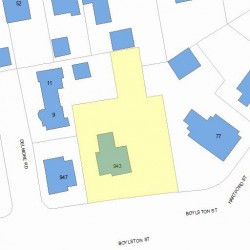 943 Boylston St, Newton MA  02461-1503 plot plan