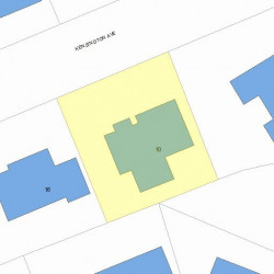 10 Kensington Ave, Newton MA 02465-1314 plot plan