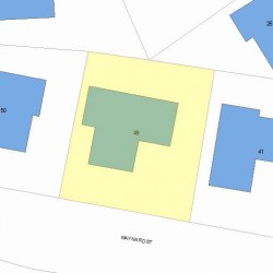 49 Maynard St, Newton MA  02465-1343 plot plan