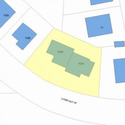 1174 Chestnut St, Newton MA 02464-1309 plot plan