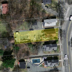 373 Lexington St, Newton MA  02466-1515 aerial view