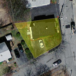 53 Mechanic St, Newton MA 02464-1434 aerial view