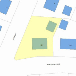 321 Auburndale Ave, Newton MA 02466-1218 plot plan
