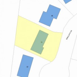 51 Bencliffe Cir, Newton MA  02466-1101 plot plan