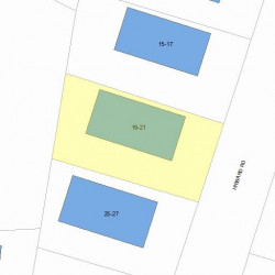 21 Hibbard Rd, Newton MA  02458-2107 plot plan