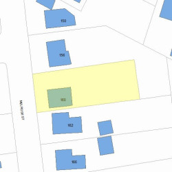 160 Melrose St, Newton MA  02466-1111 plot plan